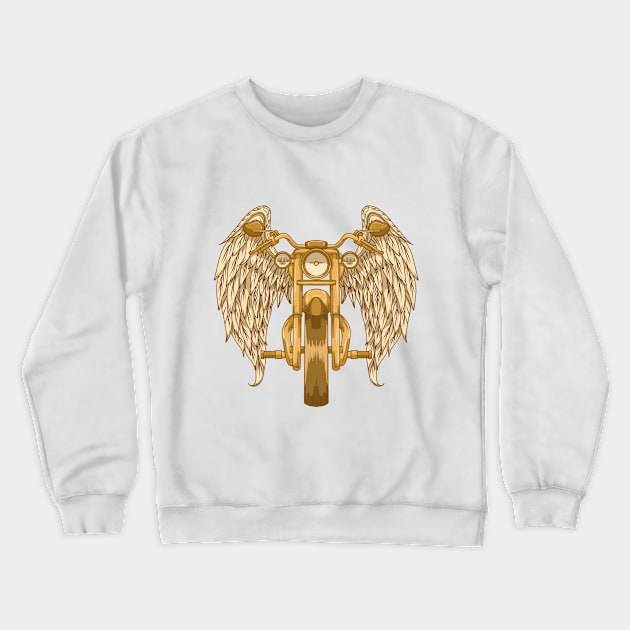 Motorcycle with Angel wings Crewneck Sweatshirt by Markus Schnabel